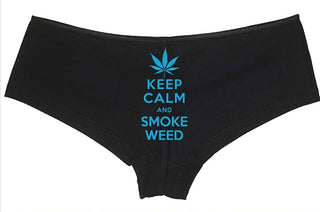 Keep Calm Smoke Weed - Black Boyshort