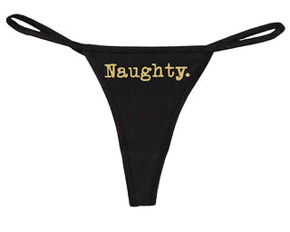 Naughty - Black String Thong