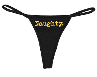 Naughty - Black String Thong