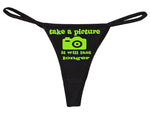 Knaughty Knickers Women's Take A Picture Last Longer Funny Thong
