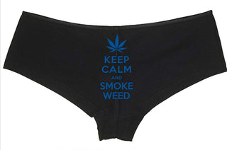 Keep Calm Smoke Weed - Black Boyshort