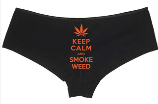 Keep Calm Smoke Weed - Black Boyshort