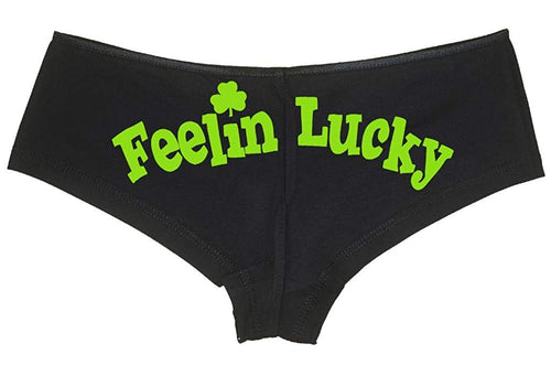 Knaughty Knickers Women's Cute Irish Feeling Lucky Shamrock Boyshort