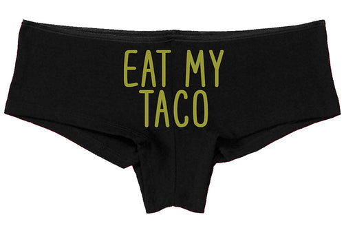Knaughty Knickers Eat My Taco Funny Oral Sex Black Underwear Lick My Pussy DDLG