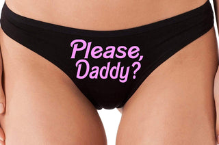 Please Daddy? - Black Thong