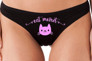 Eat Meowt Pussy Cat - Black Thong