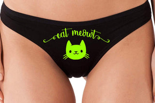 Eat Meowt Pussy Cat - Black Thong