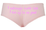 Knaughty Knickers I Solemnly Swear That I Am up to No Good Pink Boyshort Panties