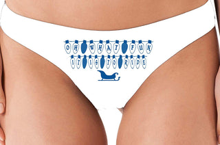 Oh What Fun It is to Ride - White Thong