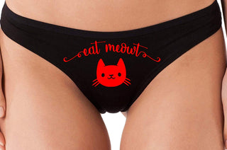 Eat Meowt Pussy Cat - Black Thong
