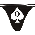 Knaughty Knickers - Queen of Spades Thong Underwear - QofS Panties for BBC Lovers - Q of S Hot Wife