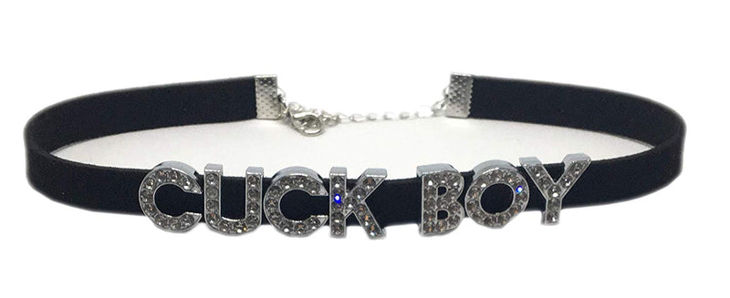 Knaughty Knickers Cuck Boy Rhinestone Choker Necklace DDLG for Daddys Owned Submissive Lil Slut