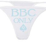 Knaughty Knickers - BBC Only Queen of Spades White Thong Panties - Big Black Cock Only for Q of S Underwear …