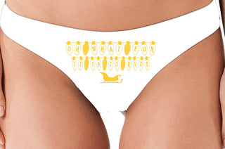 Oh What Fun It is to Ride - White Thong