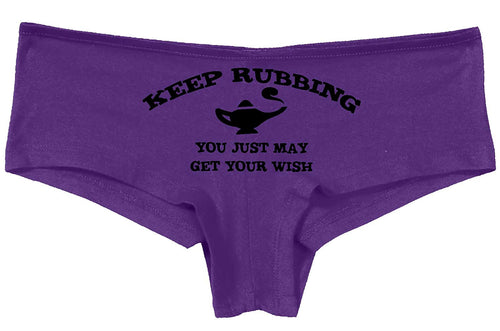 Knaughty Knickers Keep Rubbing You May Get What You Want Genie Pink Boyshort