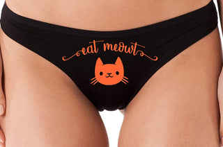 Eat Meowt Pussy Cat - Black Thong