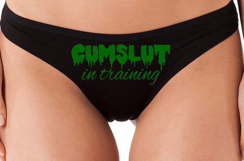 Knaughty Knickers Cumslut in Training Submissive Oral Sub Slut Black Thong DDLG