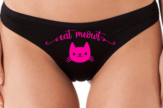 Eat Meowt Pussy Cat - Black Thong