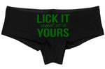 Knaughty Knickers Lick It and Its Your Funny Oral Sex Black Underwear eat me