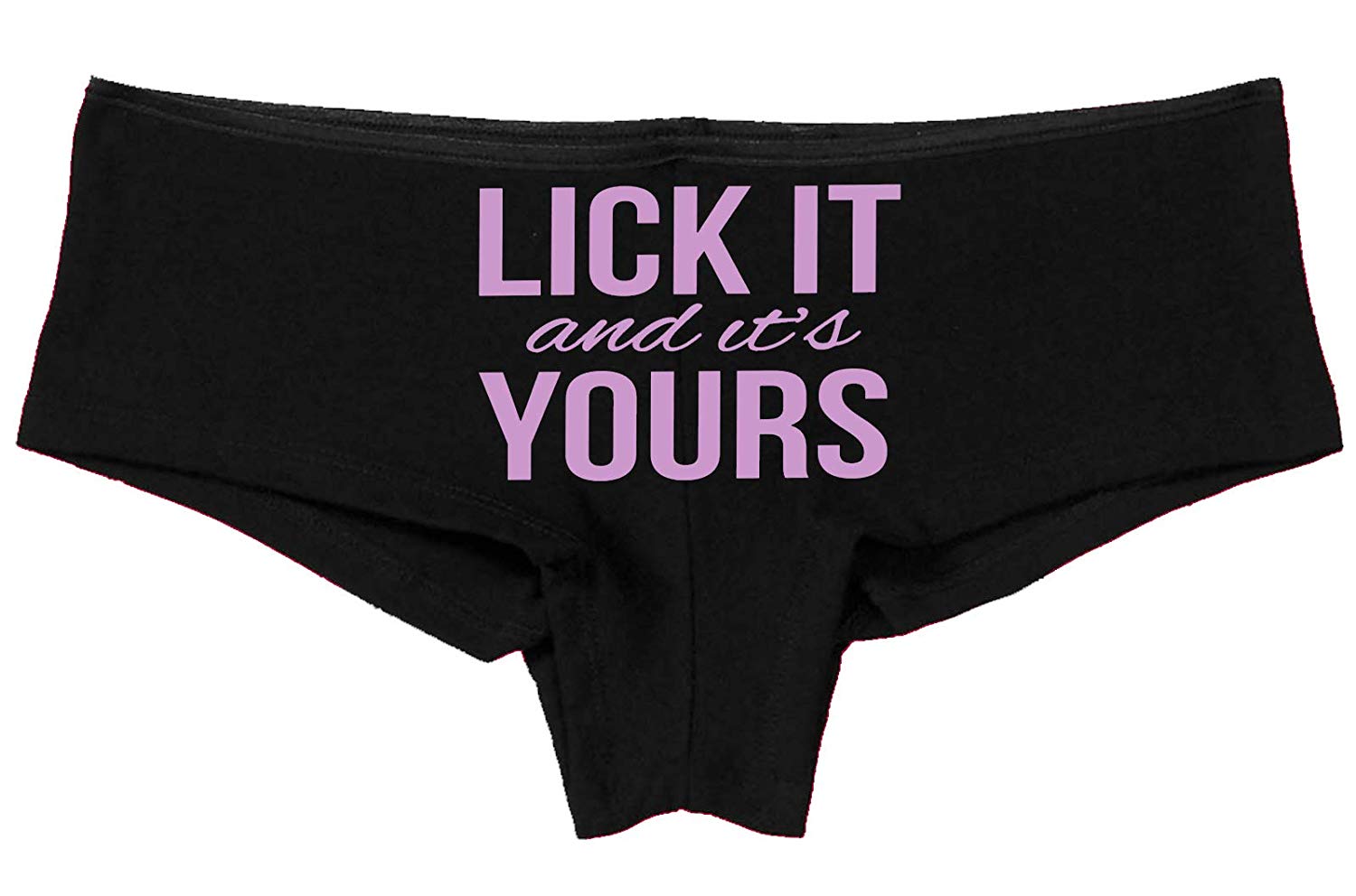 Knaughty Knickers Lick It and Its Your Funny Oral Sex Black Underwear