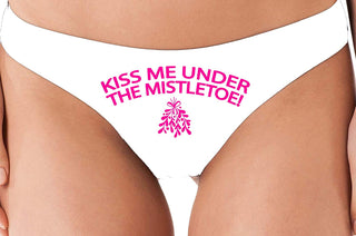 Kiss Me Under The Mistletoe - White Thong