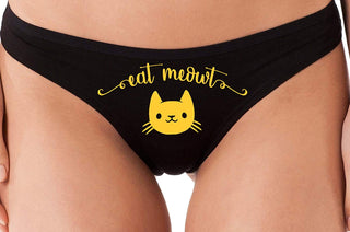 Eat Meowt Pussy Cat - Black Thong