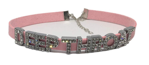 Knaughty Knickers Deep Throat Rhinestone Choker Necklace DDLG for Daddys Owned Submissive Lil Slut