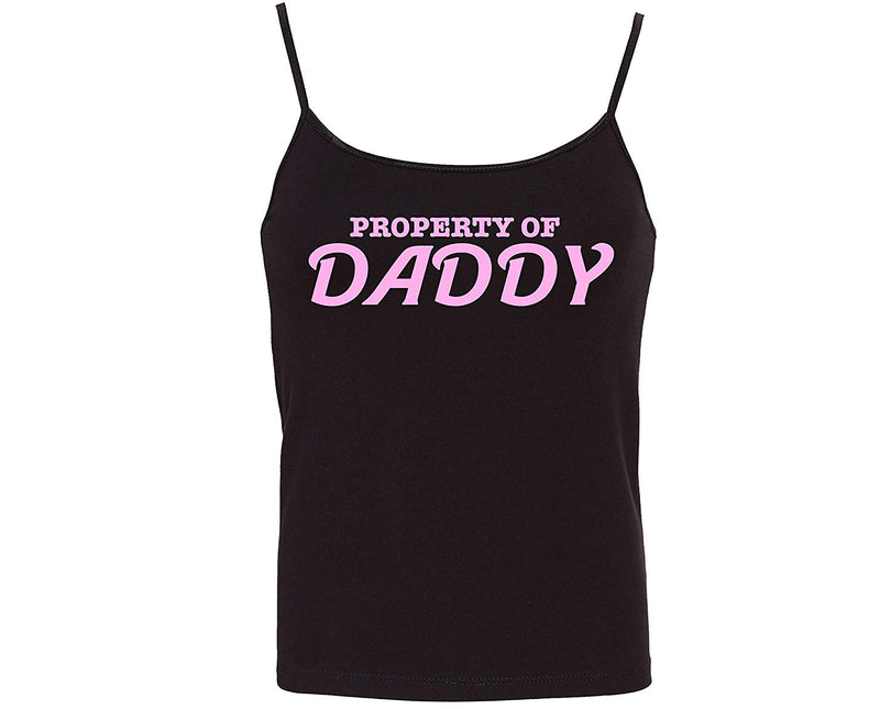 Knaughty Knickers Property of Daddy Fun Flirty Camisole Cami Tank Top Sleep Wear Fitted Scoop Neck