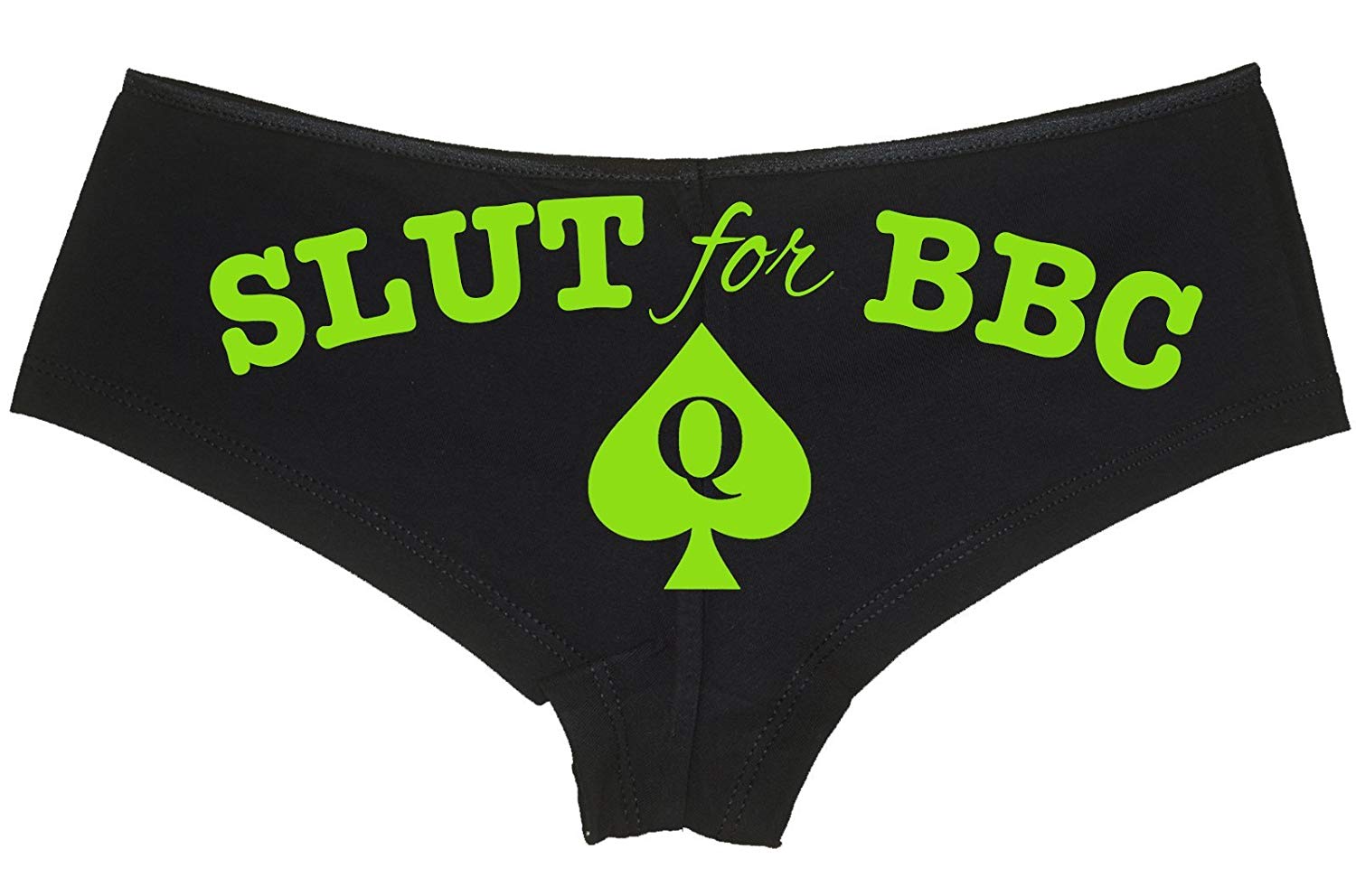 Knaughty Knickers - Slut for BBC - Queen of Spades Boy Short Panties - Love  Big Black Cock Boyshort Underwear at  Women's Clothing store
