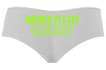 Harder Please Daddy - White Boyshort