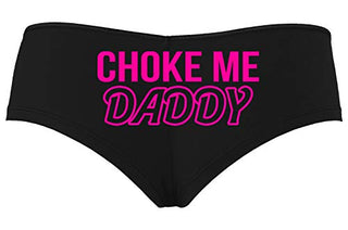 Choke Me Daddy for Obedient Submissive Black Boyshort Panties