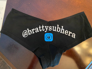 Only Fans Handle - Personalized - Black Boyshorts