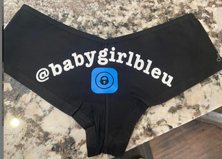 Only Fans Handle - Personalized - Black Boyshorts