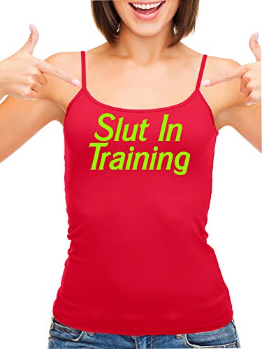 Knaughty Knickers Slut in Training Keep Slutty HotWife Red Camisole Tank Top