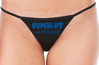 Cumslut in Training - Black String Thong