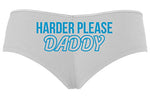 Harder Please Daddy - White Boyshort