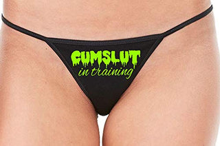 Cumslut in Training - Black String Thong