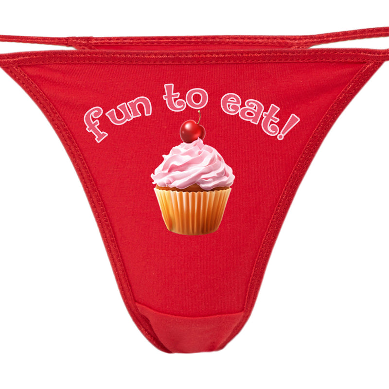 FUN TO EAT cupcake sexy thong your choice of 5 colors fun and flirty