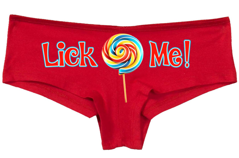 LICK ME with LOLLIPOP cute flirty boy short panty new boyshort lots of color choices sexy funny