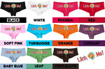 LICK ME with LOLLIPOP cute flirty boy short panty new boyshort lots of color choices sexy funny
