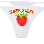 SUPER SWEET STRAWBERRY sexy thong your choice of 5 colors fun and flirty - great for bachelorette panty game
