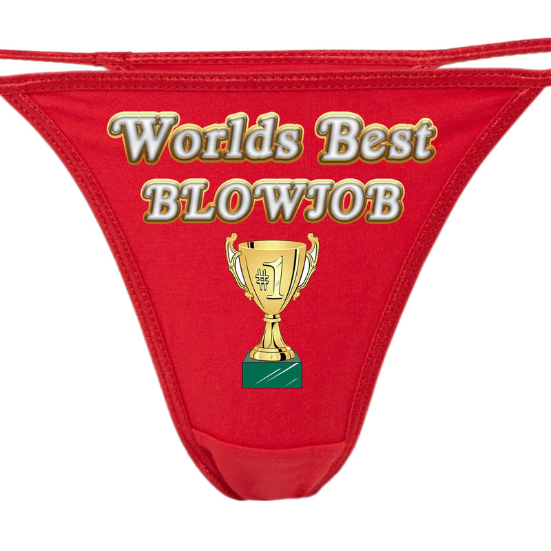 WORLDS BEST BLOWJOB  thong underwear sexy funny great blow job gag gift the panty game hen party bachelorette party game oral sex champion