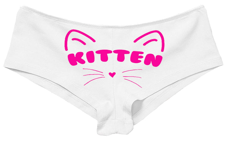 Daddy's KITTEN owned slave white boy short panty panties boyshort colors sexy funny front center rude slut collar collared neko pet play cat