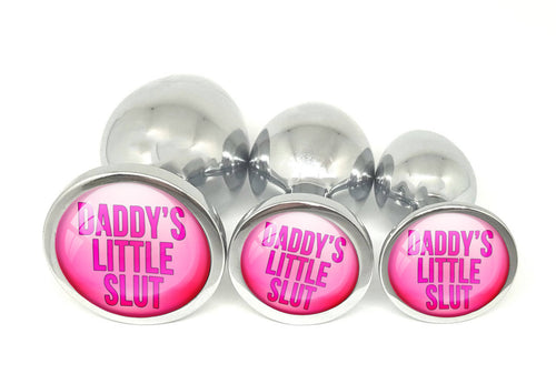 DADDYS LITTLE SLUT Very Pink - Butt Plug in 3 sizes - ddlg cglg Babydoll hotwife hot wife shared vixen baby girl slut Owned Princess
