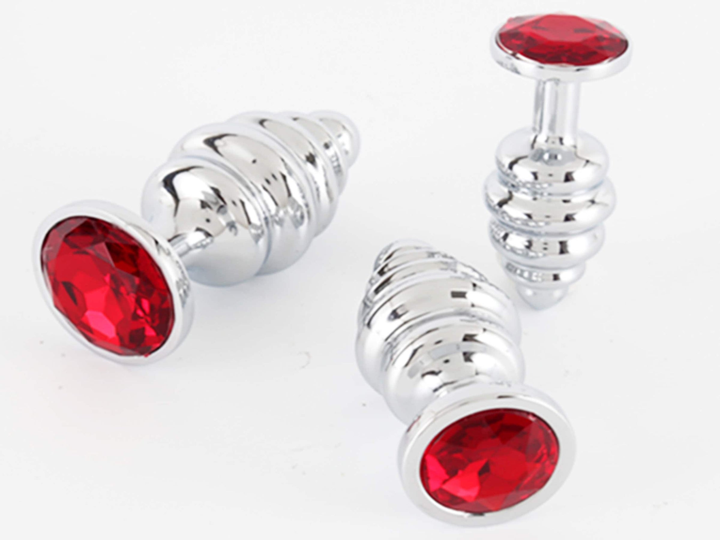 RED Acrylic Crystal Butt Honeycomb Screw based plug 3 sizes anal toy s photo picture