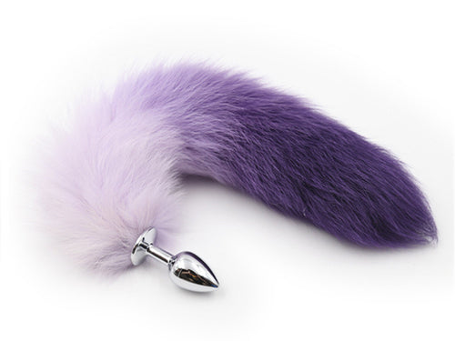 Purple Gradient Tail Anal PLUG toy Cat Fox Petplay pet play sexy ass dildo cglg shared Slut Princess Cosplay Dress Up Costume s m l 3 pack