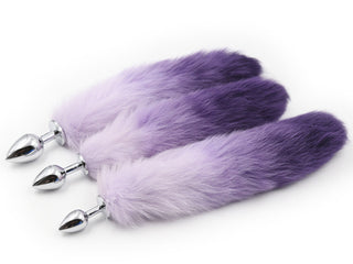 Purple Gradient Tail Anal PLUG toy Cat Fox Petplay pet play sexy ass dildo cglg shared Slut Princess Cosplay Dress Up Costume s m l 3 pack