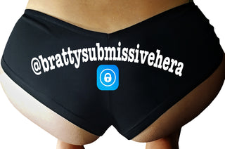 Only Fans Handle - Personalized - Black Boyshorts